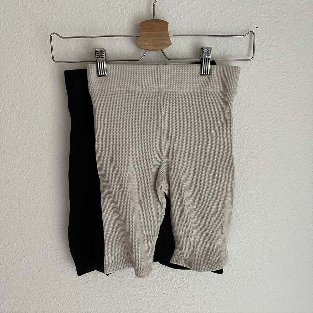 Good American Waffle Knit Bike Shorts Set